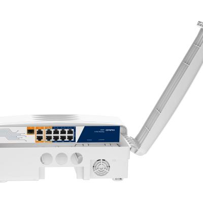 8 Port Outdoor PoE Switch with 2 Uplink & 1 SFP